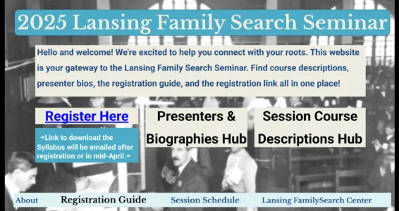 2025 Lansing FamilySearch Seminar